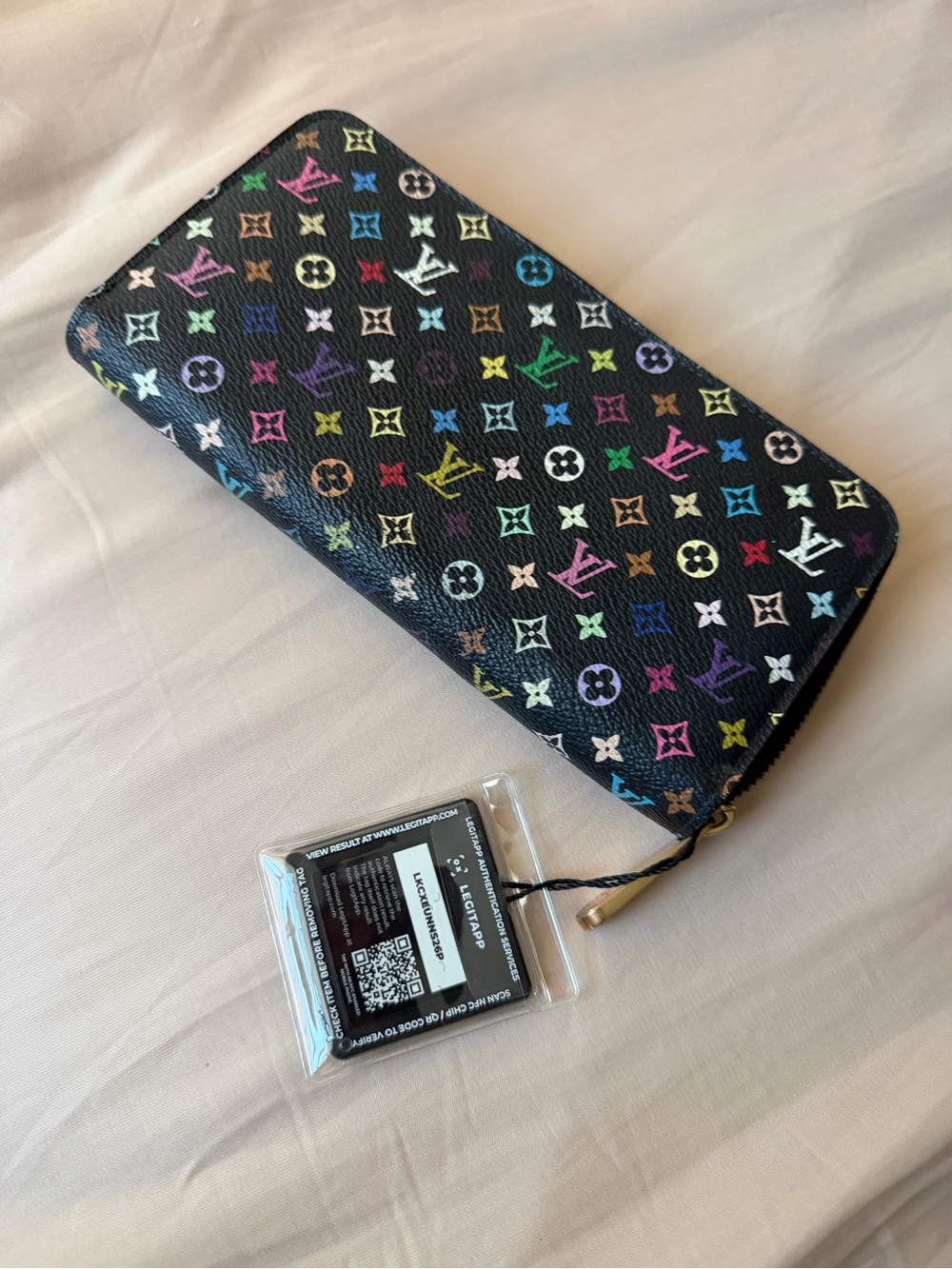 Louis Vuitton Black Multicolor Monogram Zip Pouch